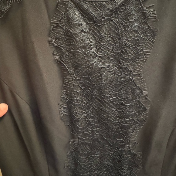 BANANA REPUBLIC Black Sleeveless Lace Pleats Lined Dress SZ 2 LBD Feminine EUC - Picture 11 of 17